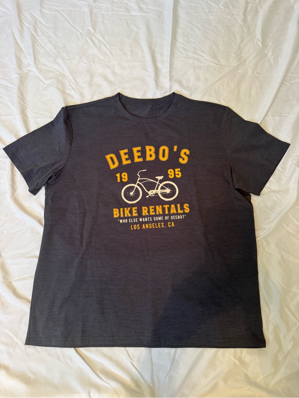 Bike Rentals Graphic Tee - Charcoal with Yellow Print